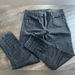 Dl1961 black denim studs rivets skinny jeans